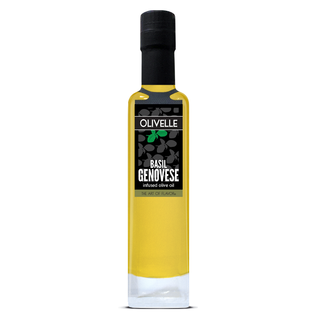 Basil Genovese Infused Olive Oil - Bottled