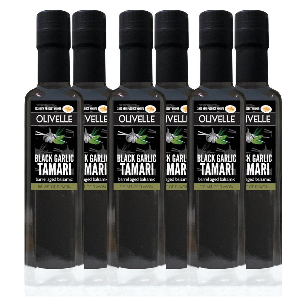 Black Garlic Tamari Barrel Aged Balsamic - Bottled