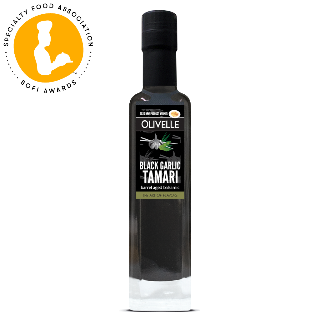 Black Garlic Tamari Barrel Aged Balsamic - Bottled