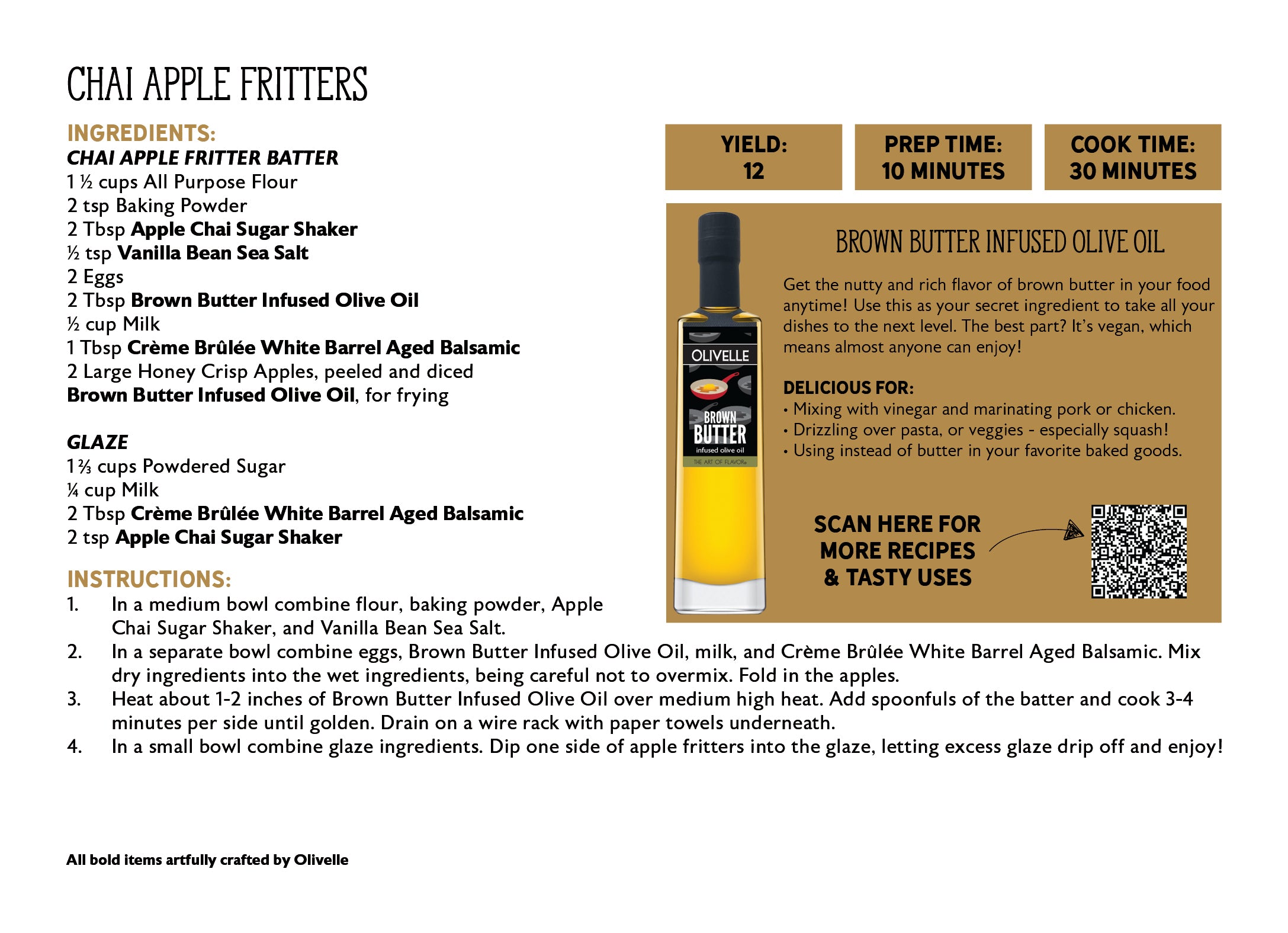 Brown Butter Infused Olive Oil