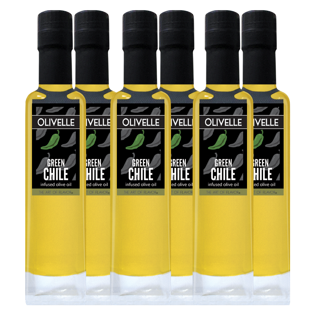 Green Chile Infused Olive Oil - Bottled
