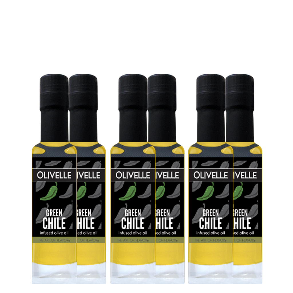 Green Chile Infused Olive Oil - Bottled