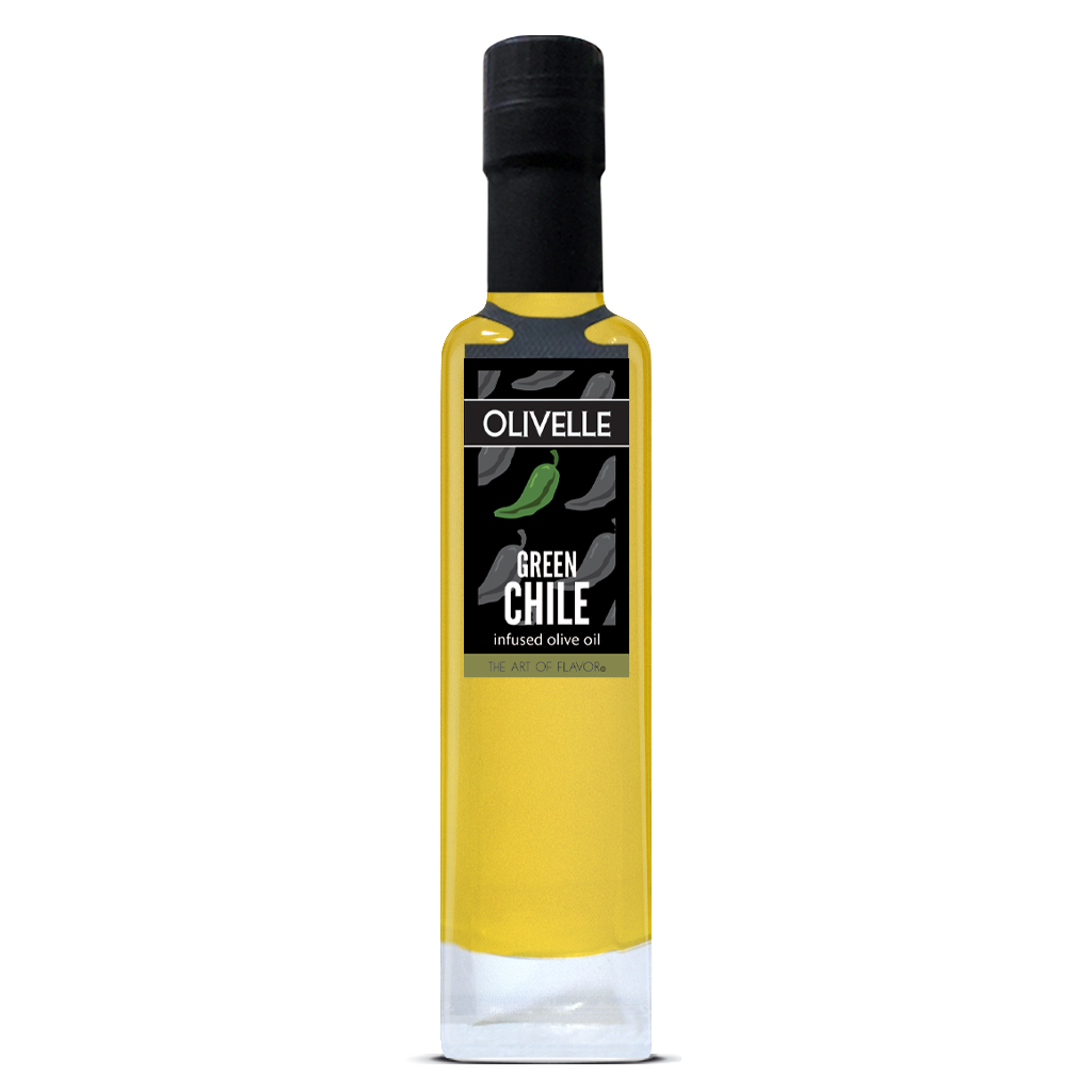 Green Chile Infused Olive Oil - 250ml Bottled