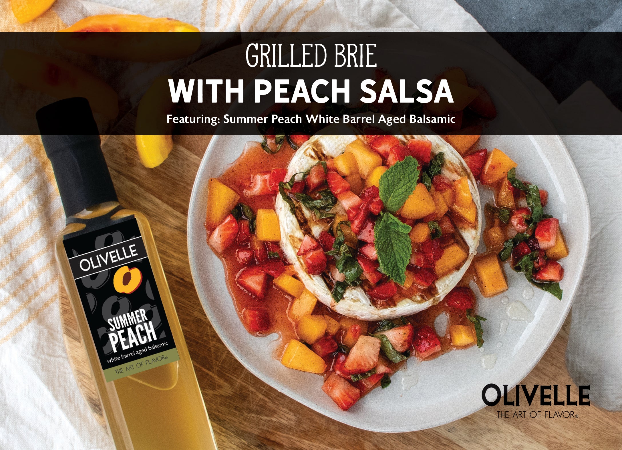 Summer Peach White Barrel Aged Balsamic - Bottled