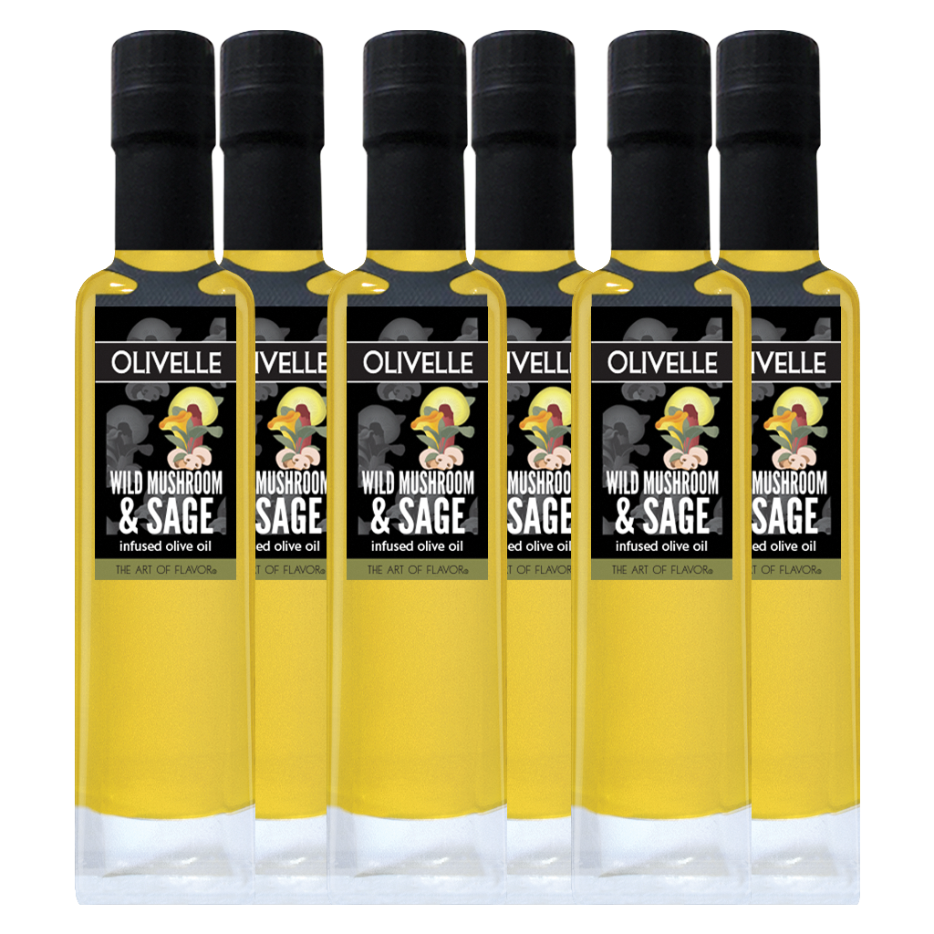Wild Mushroom & Sage Infused Olive Oil - Bottled