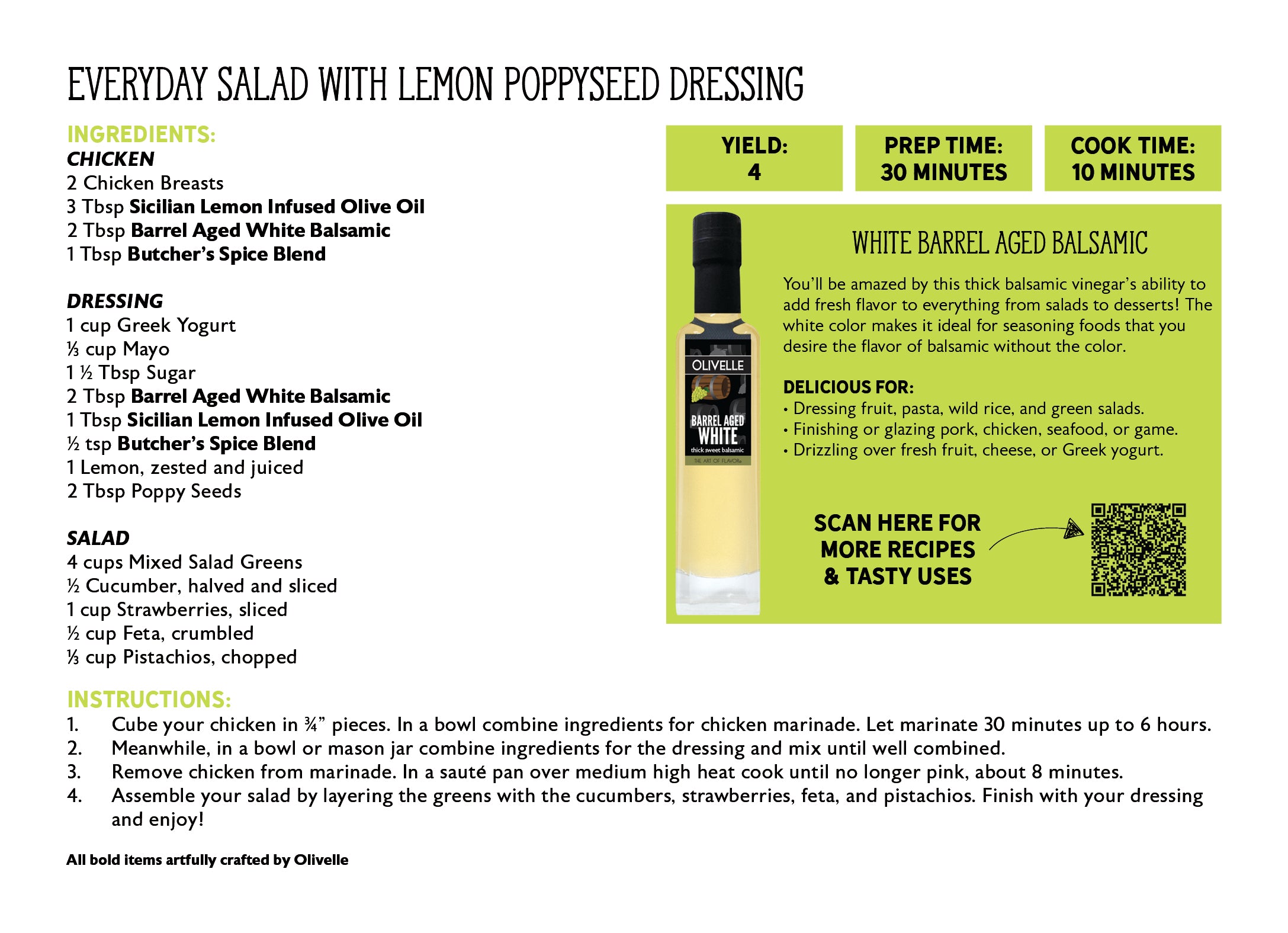 Barrel Aged White Thick Sweet Balsamic - 250ml Bottled