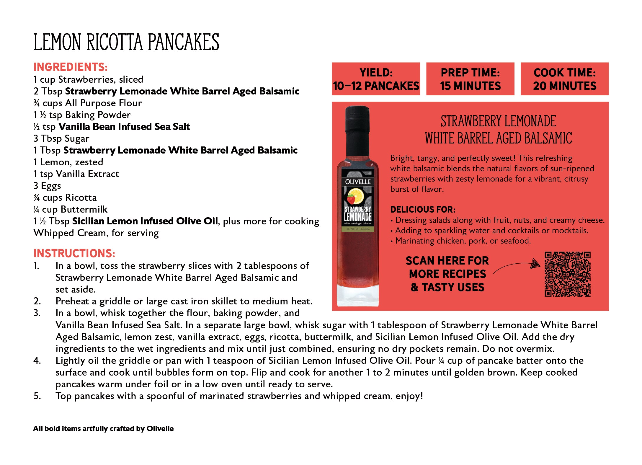 Strawberry Lemonade White Barrel Aged Balsamic - Bottled