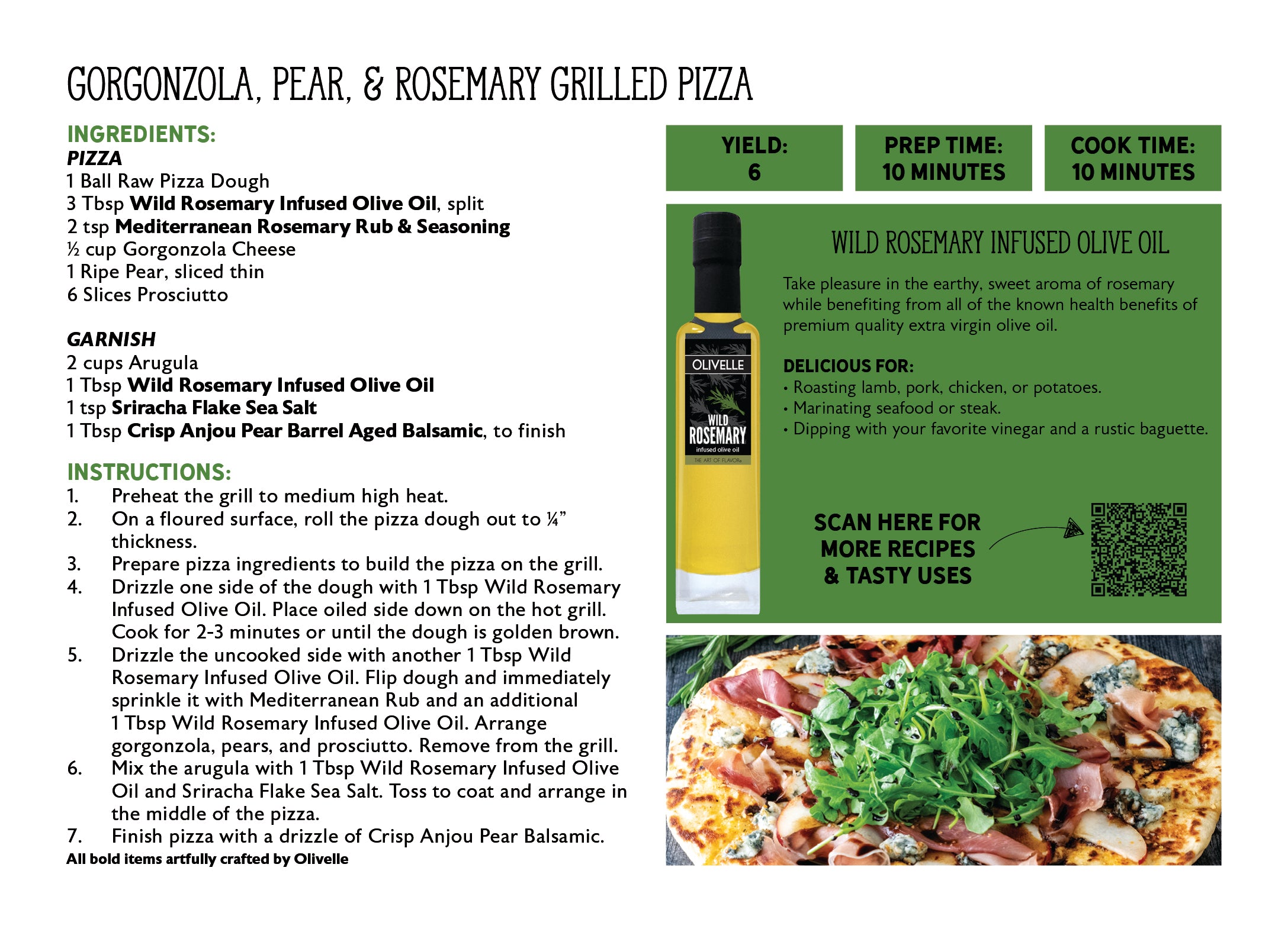 Wild Rosemary Infused Olive Oil - 100ml Bottled